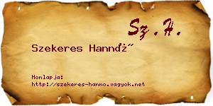 Szekeres Hannó névjegykártya