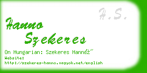 hanno szekeres business card